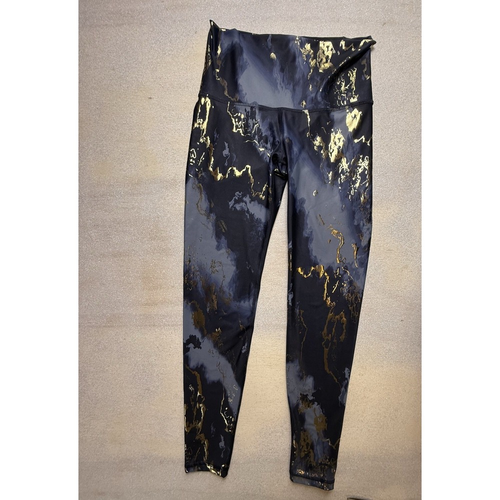 Old Navy Active Gold Marble Extra High Rise Powersoft Go Dry Leggings Medium-932